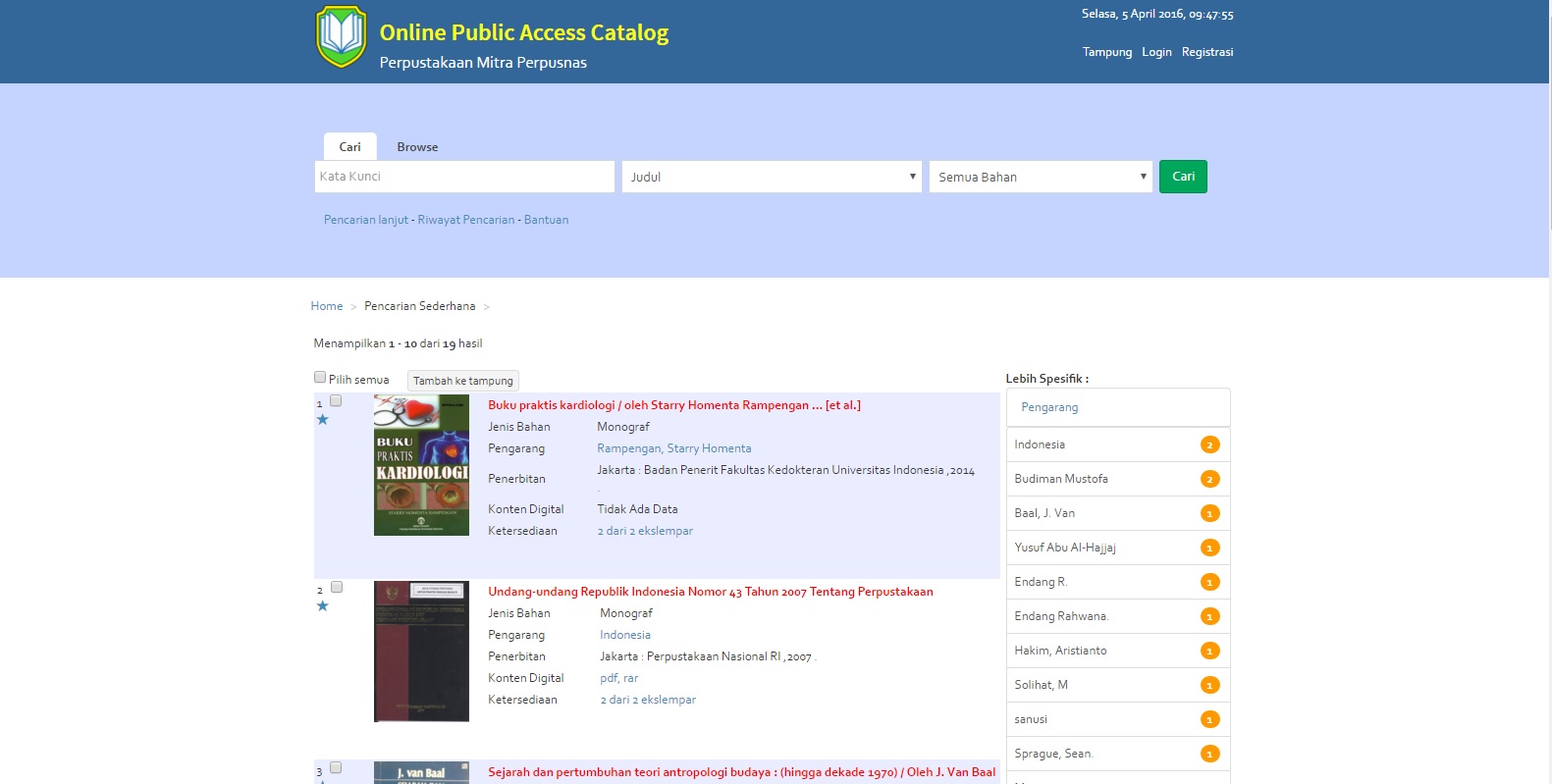 online public access catalogue